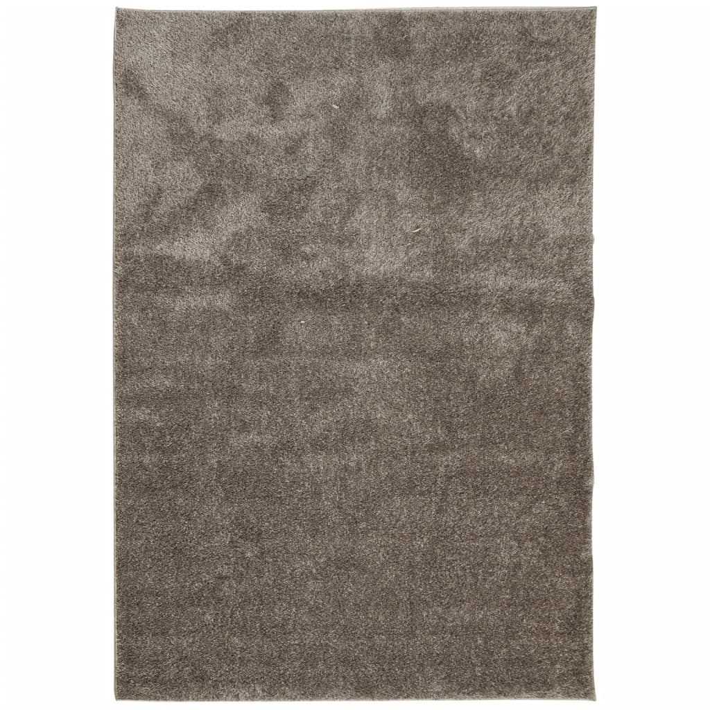 Tapis ISTAN poils longs gris brillant 140x200 cm
