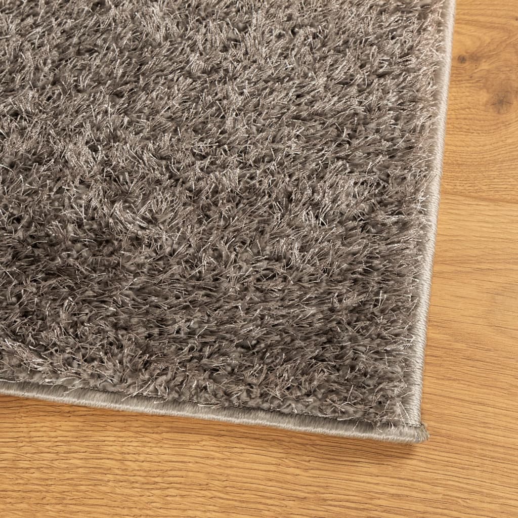 Tapis ISTAN poils longs gris brillant 140x200 cm