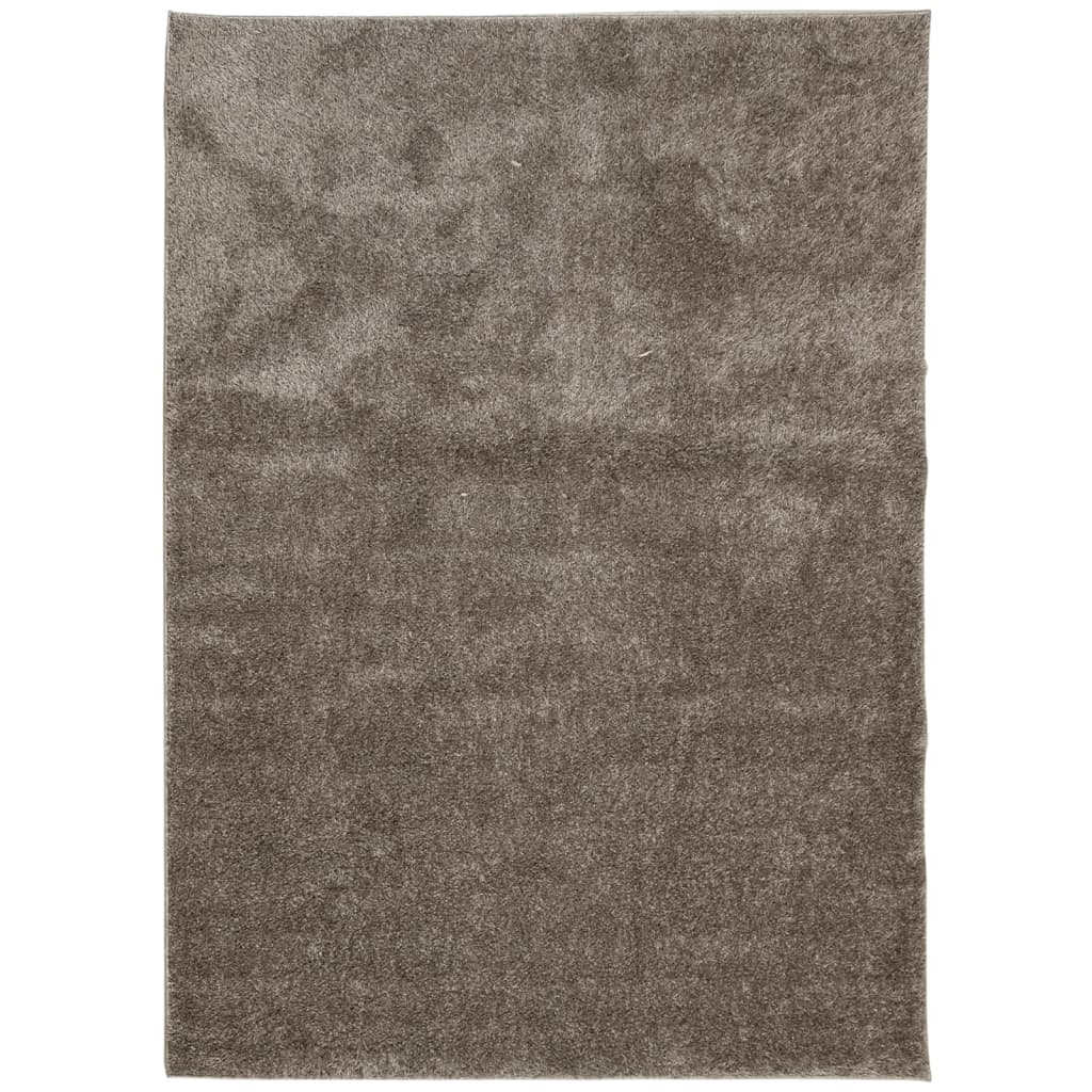 Rug ISTAN high pile glossy gray 200x280 cm