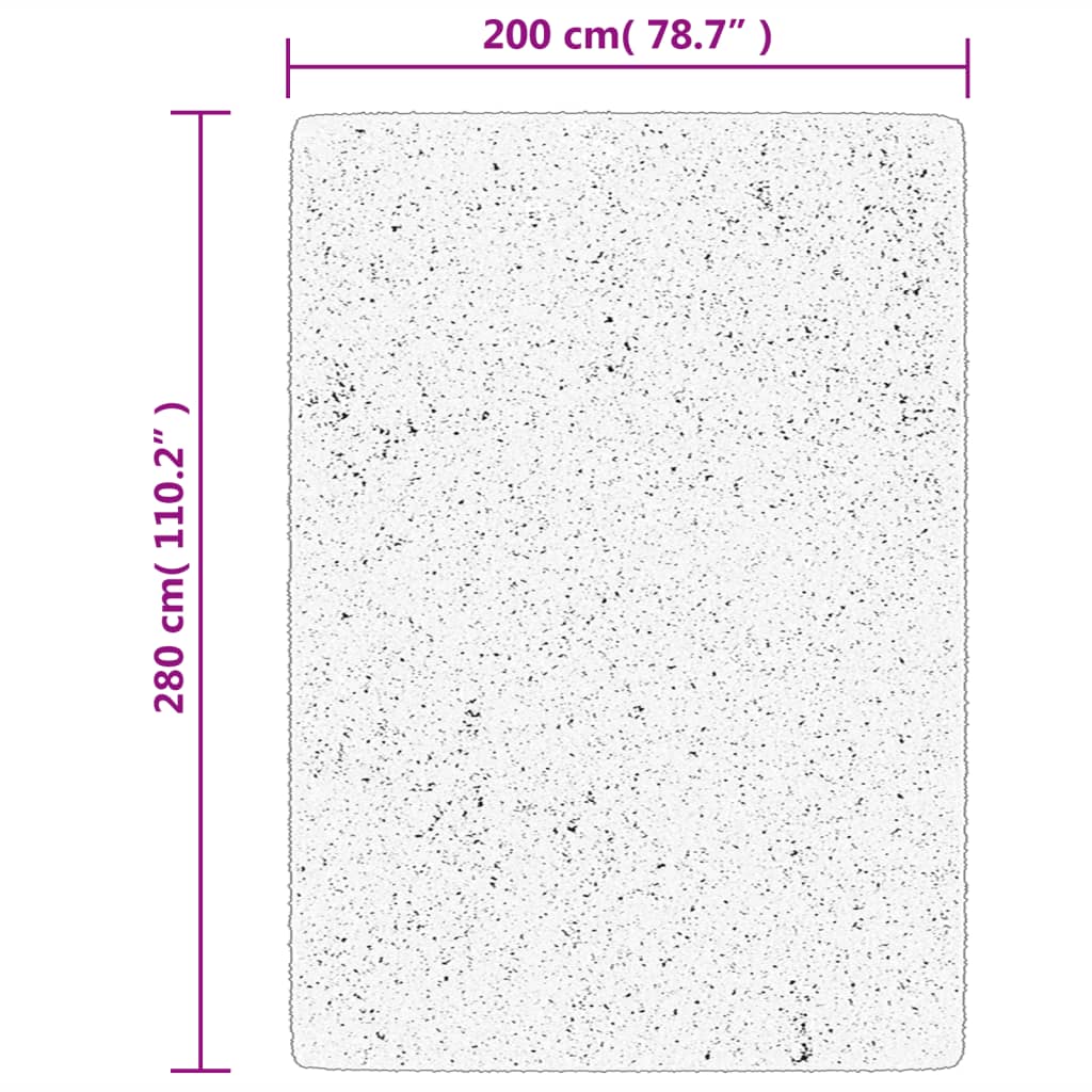 Rug ISTAN high pile glossy gray 200x280 cm