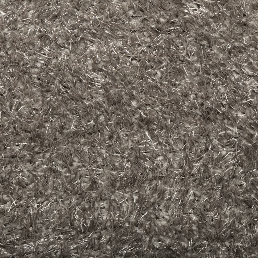 Carpet ISTAN high pile glossy gray Ø 120 cm