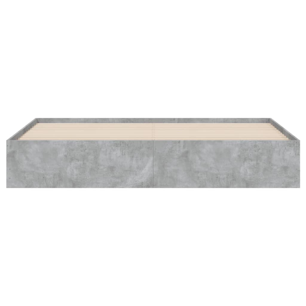 Bettgestell mit Schubladen Betongrau 160x200 cm Holzwerkstoff