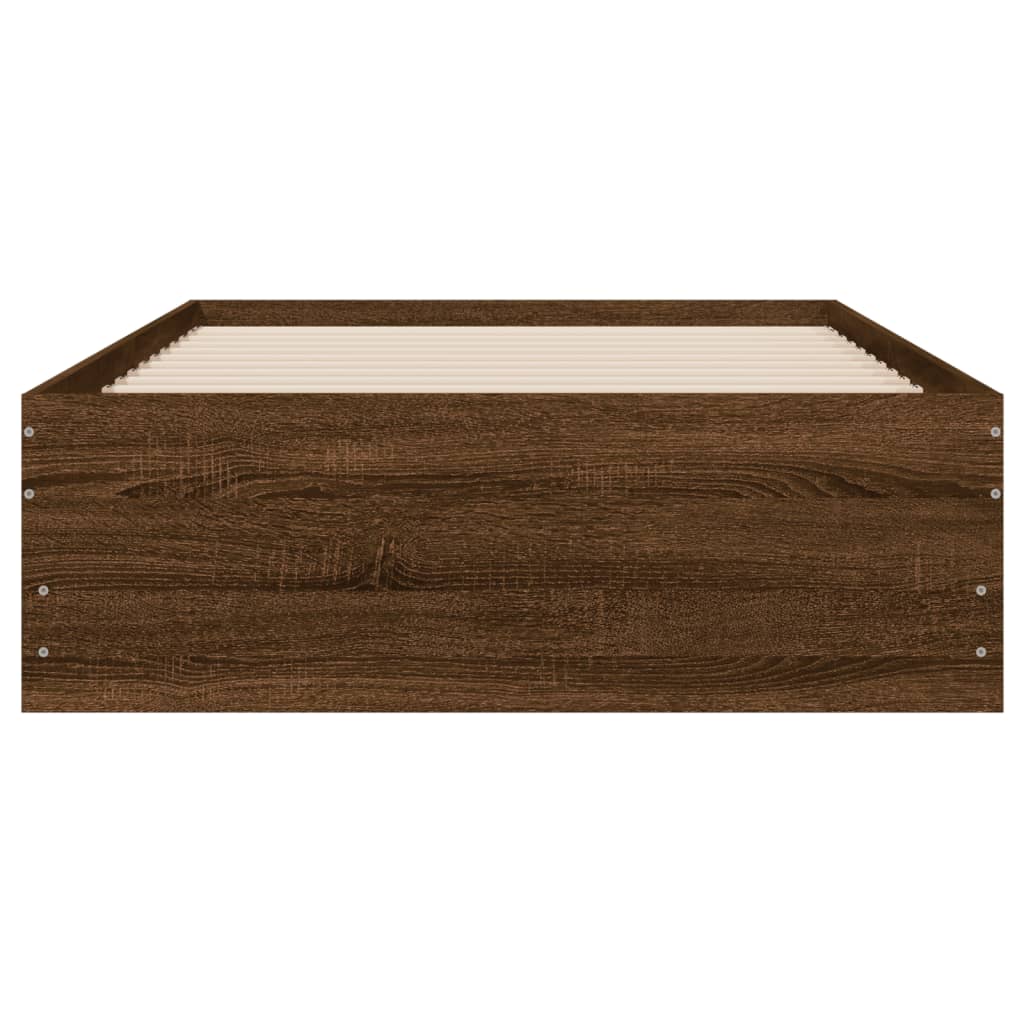 Bettgestell mit Schubladen Braun Eichen-Optik 100x200 cm