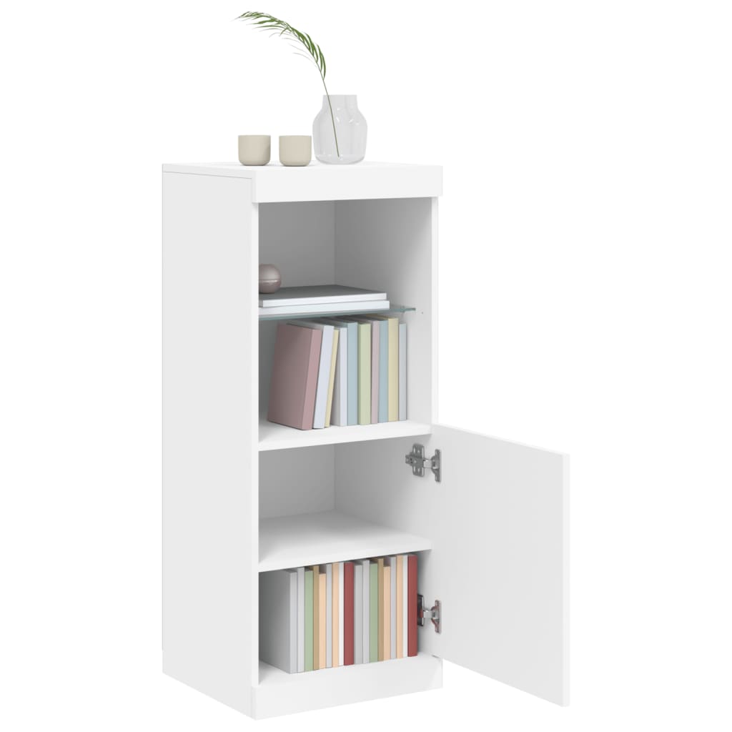 Buffet avec éclairage LED blanc 41x37x100 cm