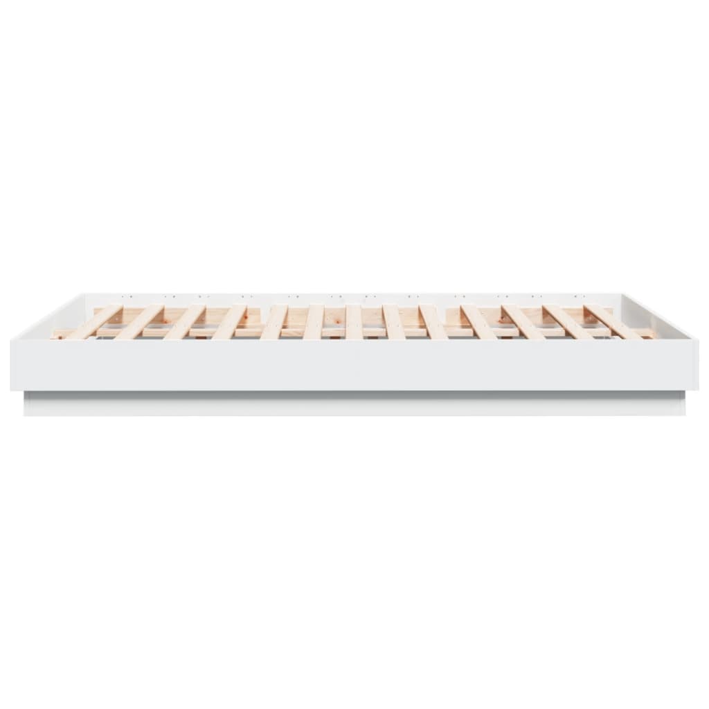 Bettgestell mit LED Weiß 120x200 cm
