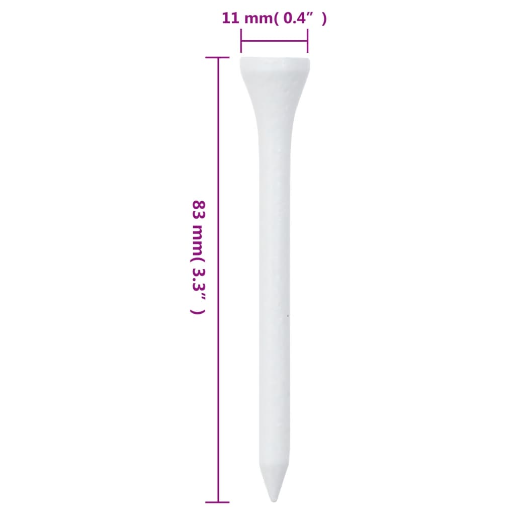 Golf tees 1000 pcs. White 83 mm bamboo