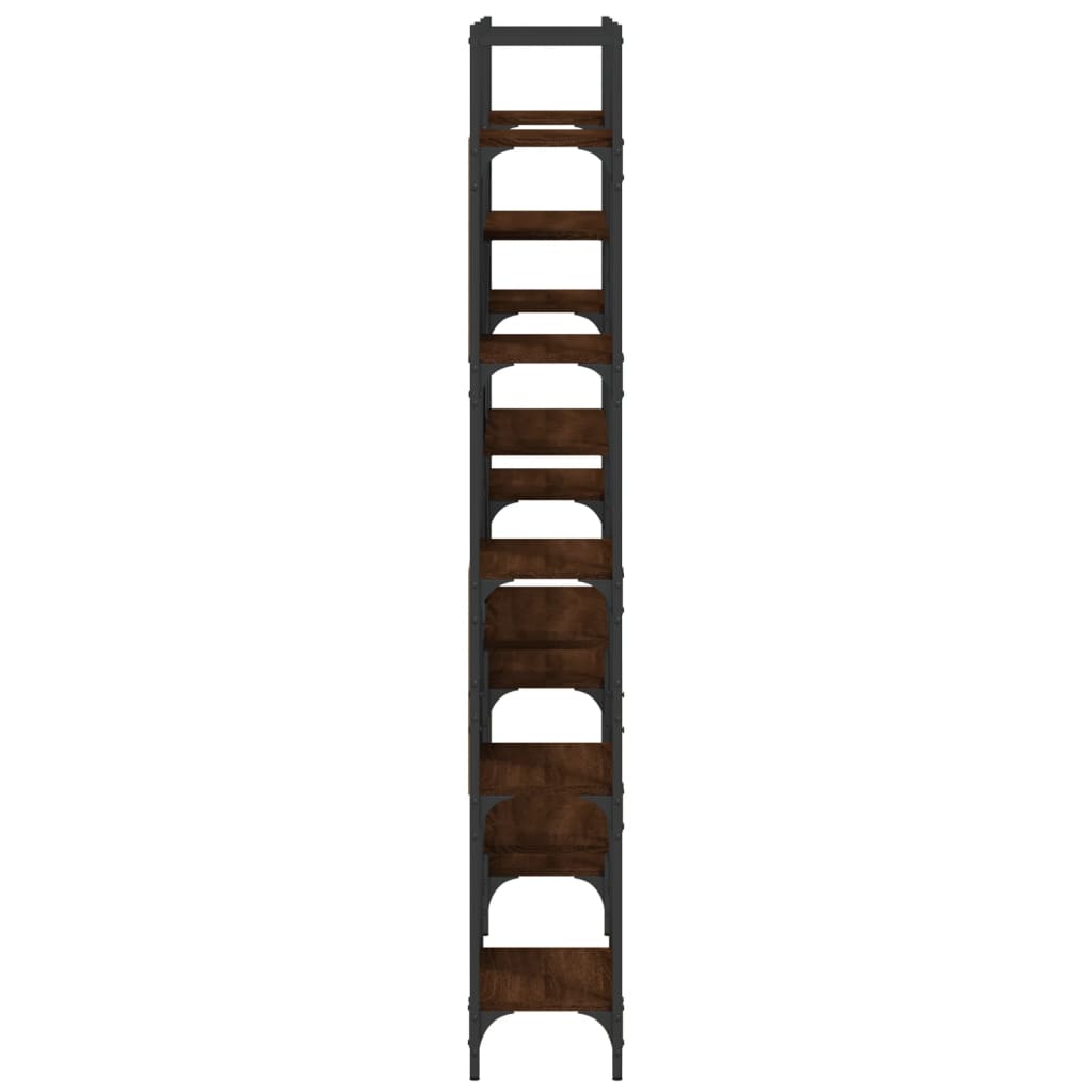 Bookcase brown oak look 155.5x24x166.5 cm wood material