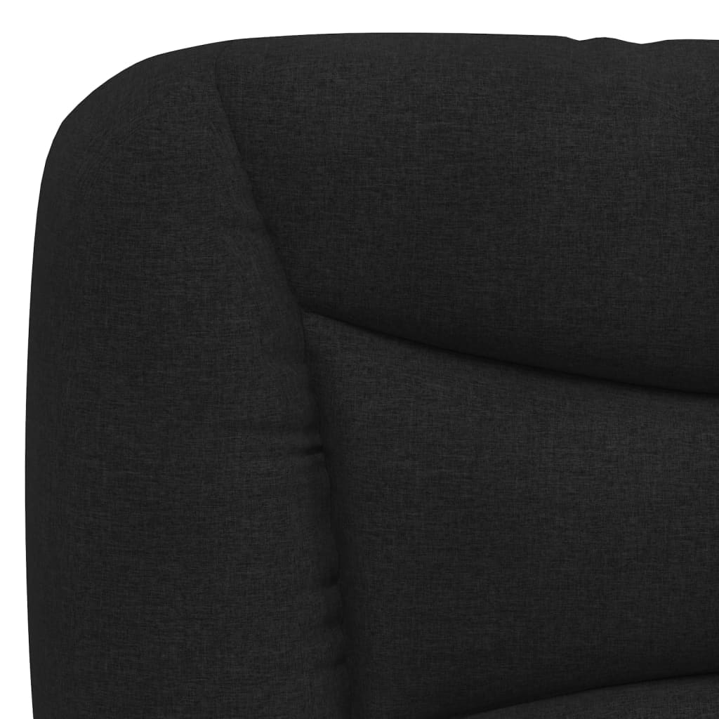 Bettgestell ohne Matratze "Hvar" Schwarz 90x190 cm Stoff