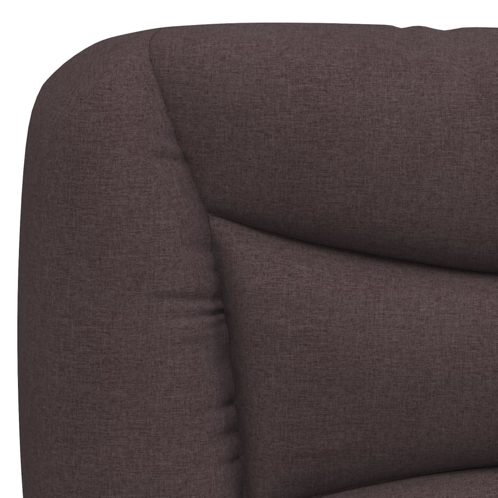 Bettgestell ohne Matratze "Hvar" Dunkelbraun 90x200 cm Stoff