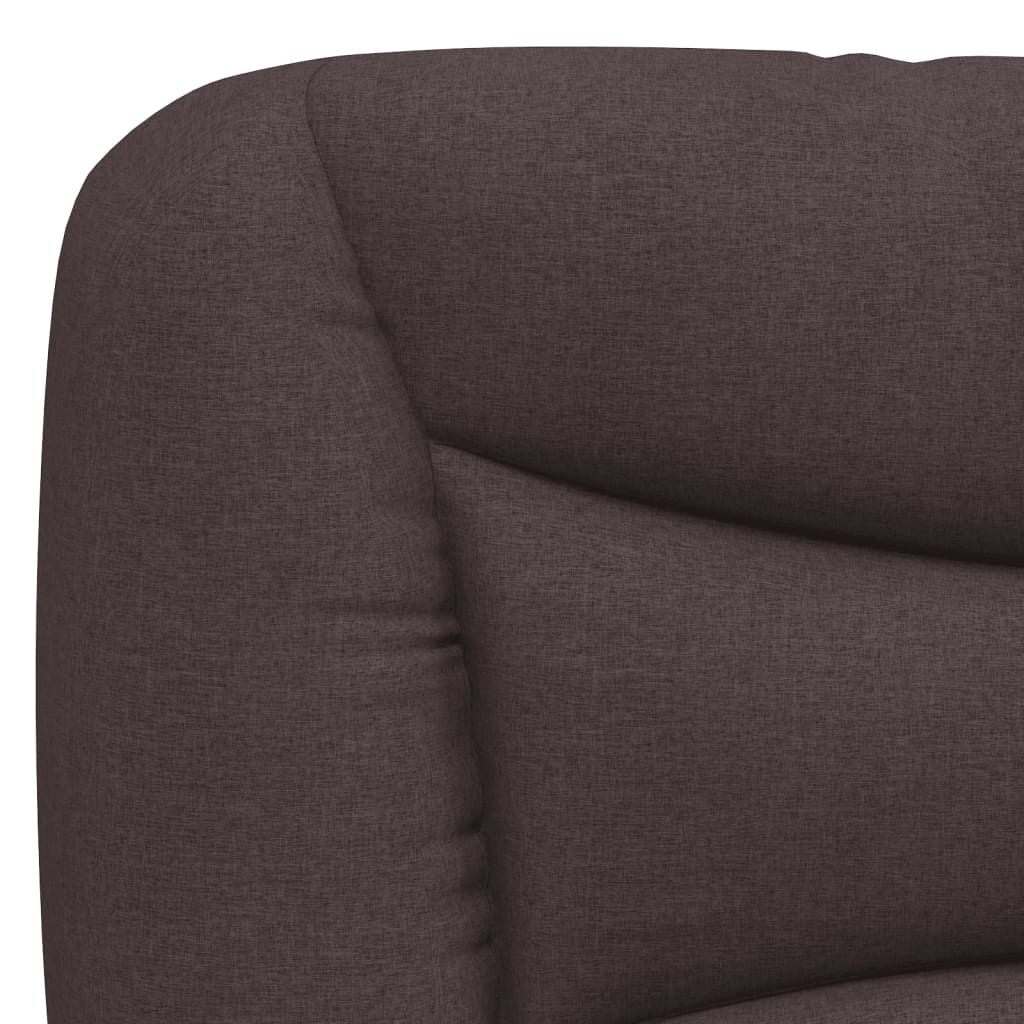 Bettgestell ohne Matratze "Hvar" Dunkelbraun 100x200 cm Stoff