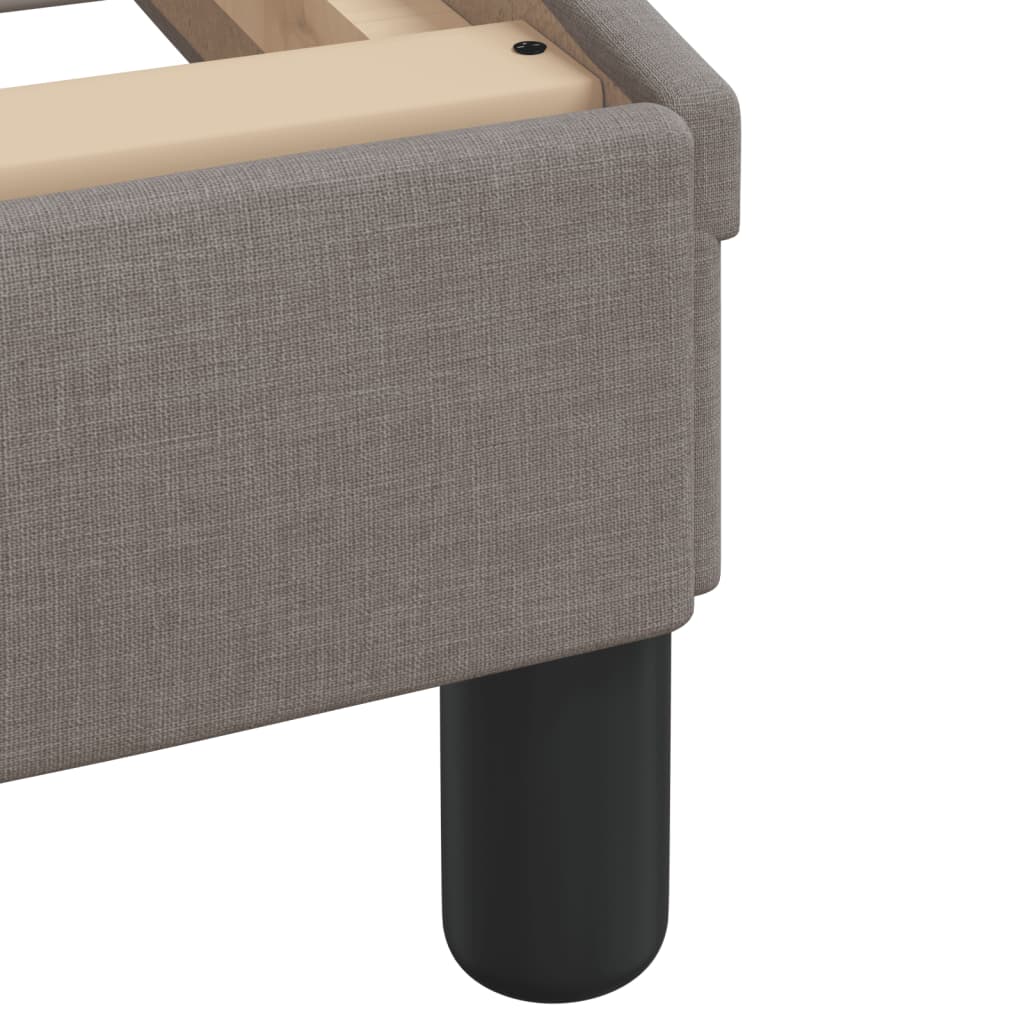 Bettgestell ohne Matratze "Hvar" Taupe 100x200 cm Stoff