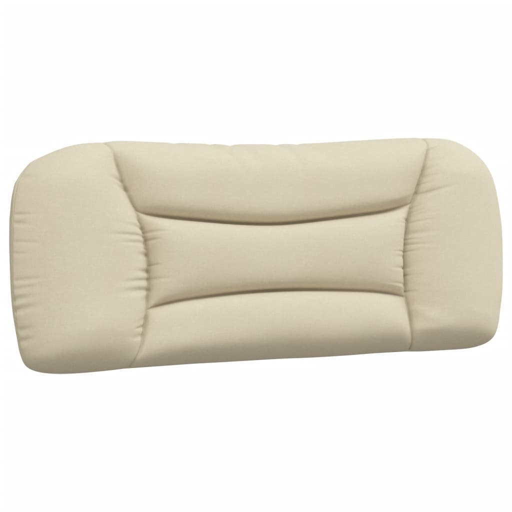 Bettgestell ohne Matratze "Hvar" Creme 100x200 cm Stoff
