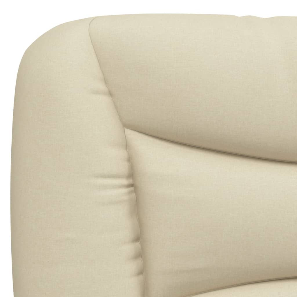 Bettgestell ohne Matratze "Hvar" Creme 100x200 cm Stoff