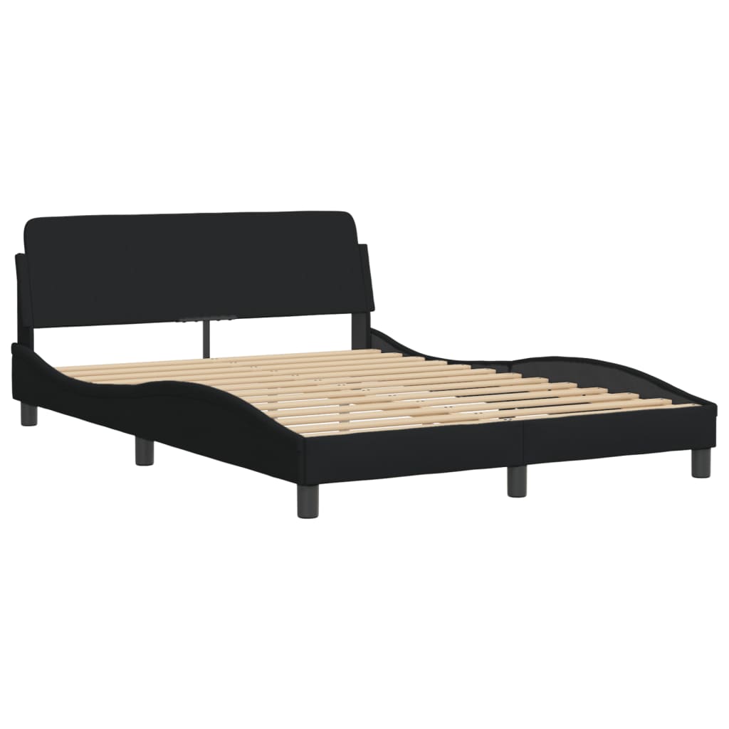 Bettgestell ohne Matratze "Hvar" Schwarz 120x200 cm Stoff