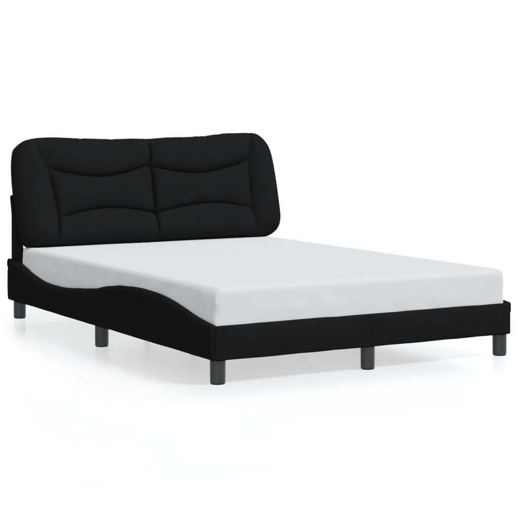 Bettgestell ohne Matratze "Hvar" Schwarz 140x200 cm Stoff