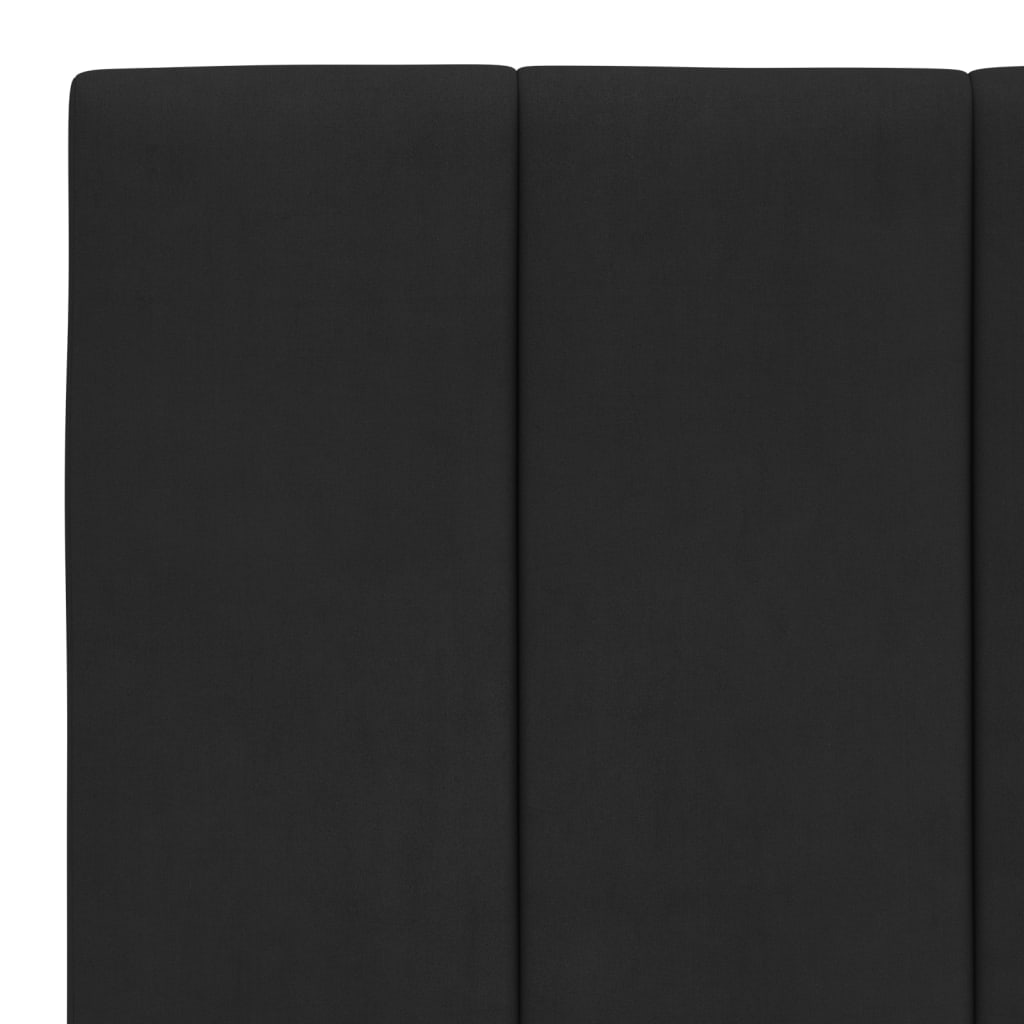 Bettgestell ohne Matratze "Hanko" Schwarz 100x200 cm Samt