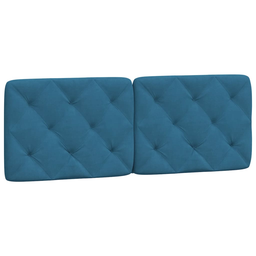 Bettgestell ohne Matratze Blau 120x200 cm Samt
