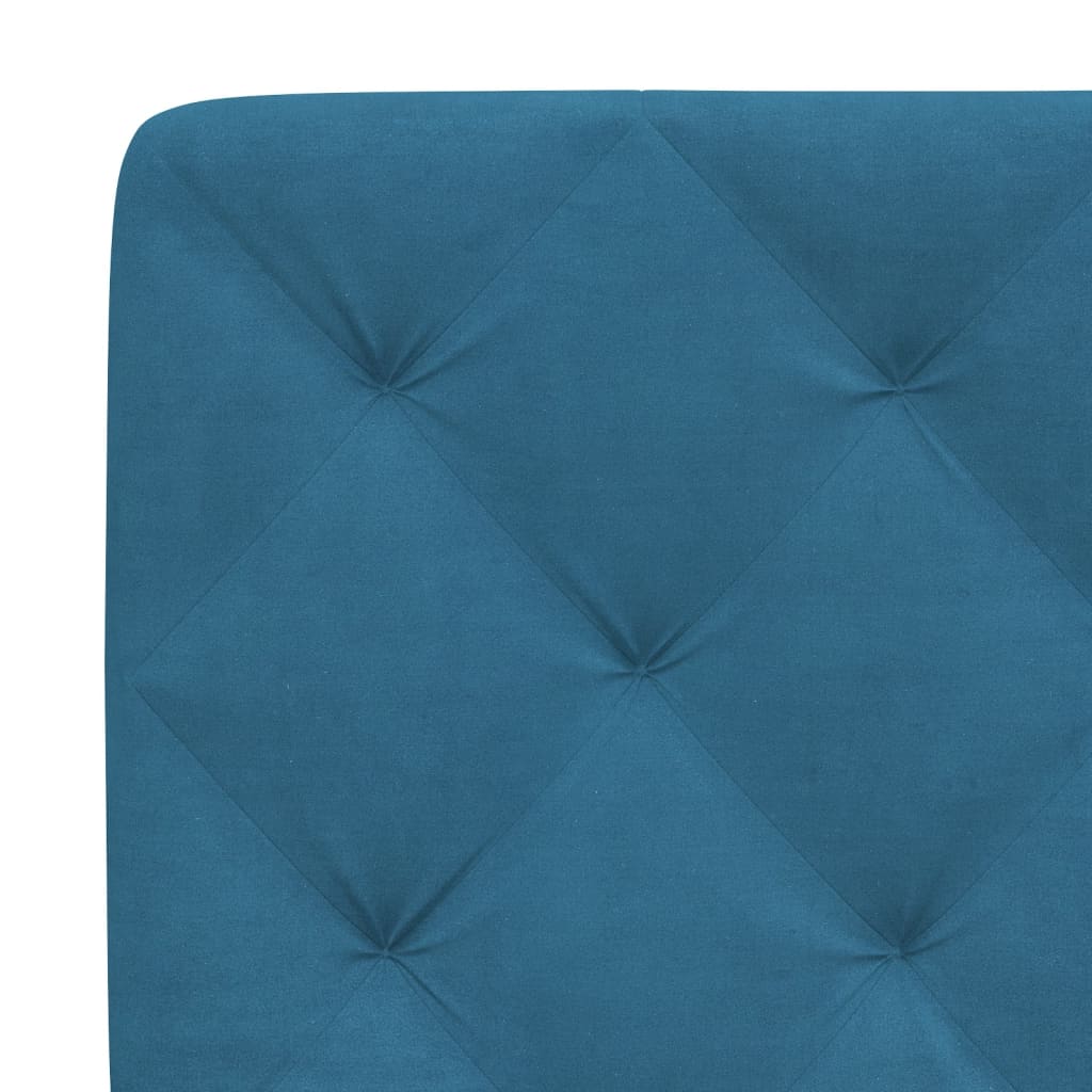 Bettgestell ohne Matratze Blau 120x200 cm Samt