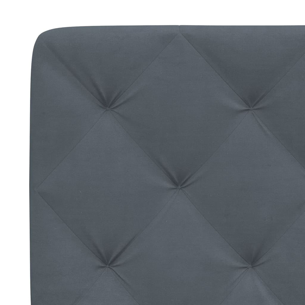 Bettgestell ohne Matratze Dunkelgrau 140x190 cm Samt