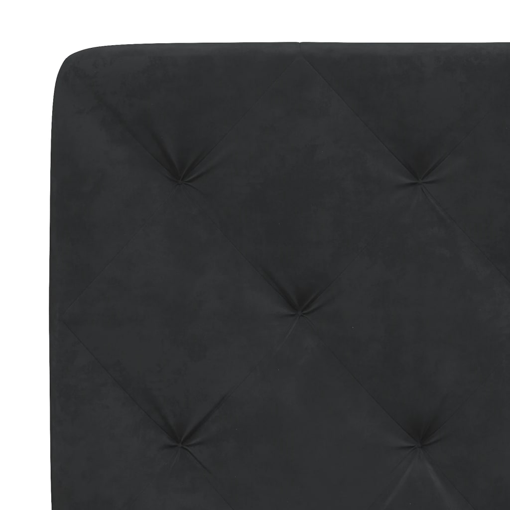 Bettgestell ohne Matratze Schwarz 140x190 cm Samt