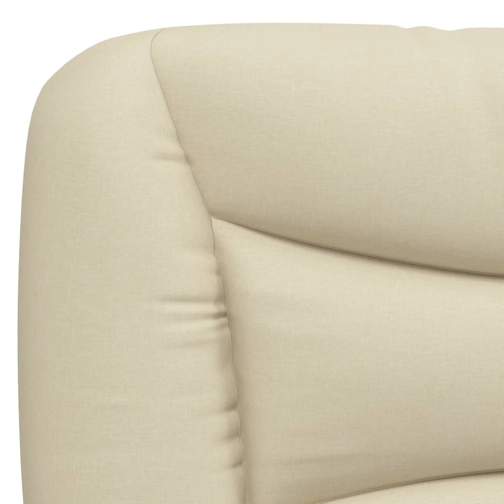 Bettgestell mit LED ohne Matratze "Hvar" Creme 100x200 cm Stoff