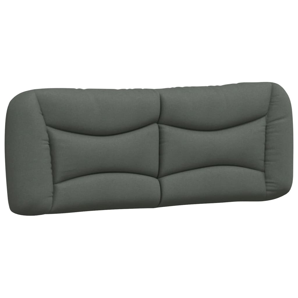 Bettgestell mit LED ohne Matratze "Hvar" Dunkelgrau 140x190 cm Stoff