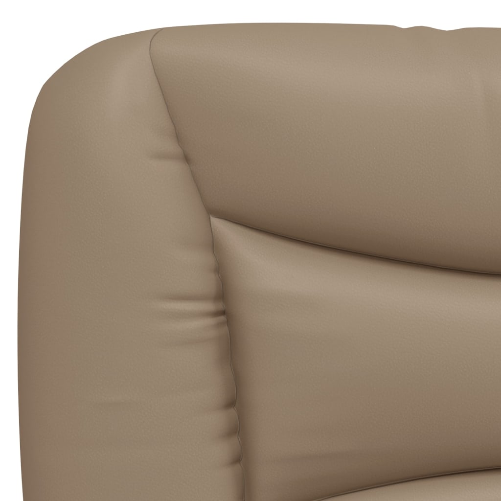 Bettgestell mit LED ohne Matratze "Hvar" Cappuccino-Braun 100x200 cm Kunstleder
