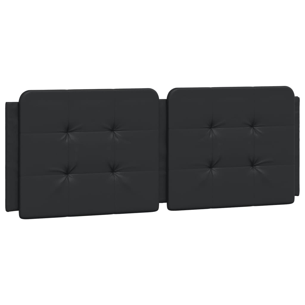 Bettgestell mit LED ohne Matratze "Zadar" Schwarz 140x190 cm Kunstleder