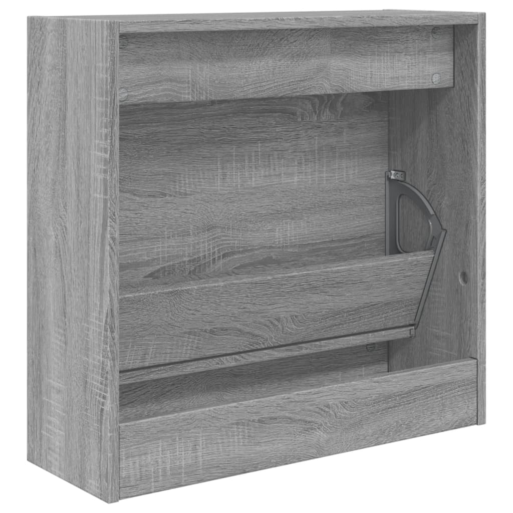 Shoe rack gray Sonoma 60x21x57 cm made of wood