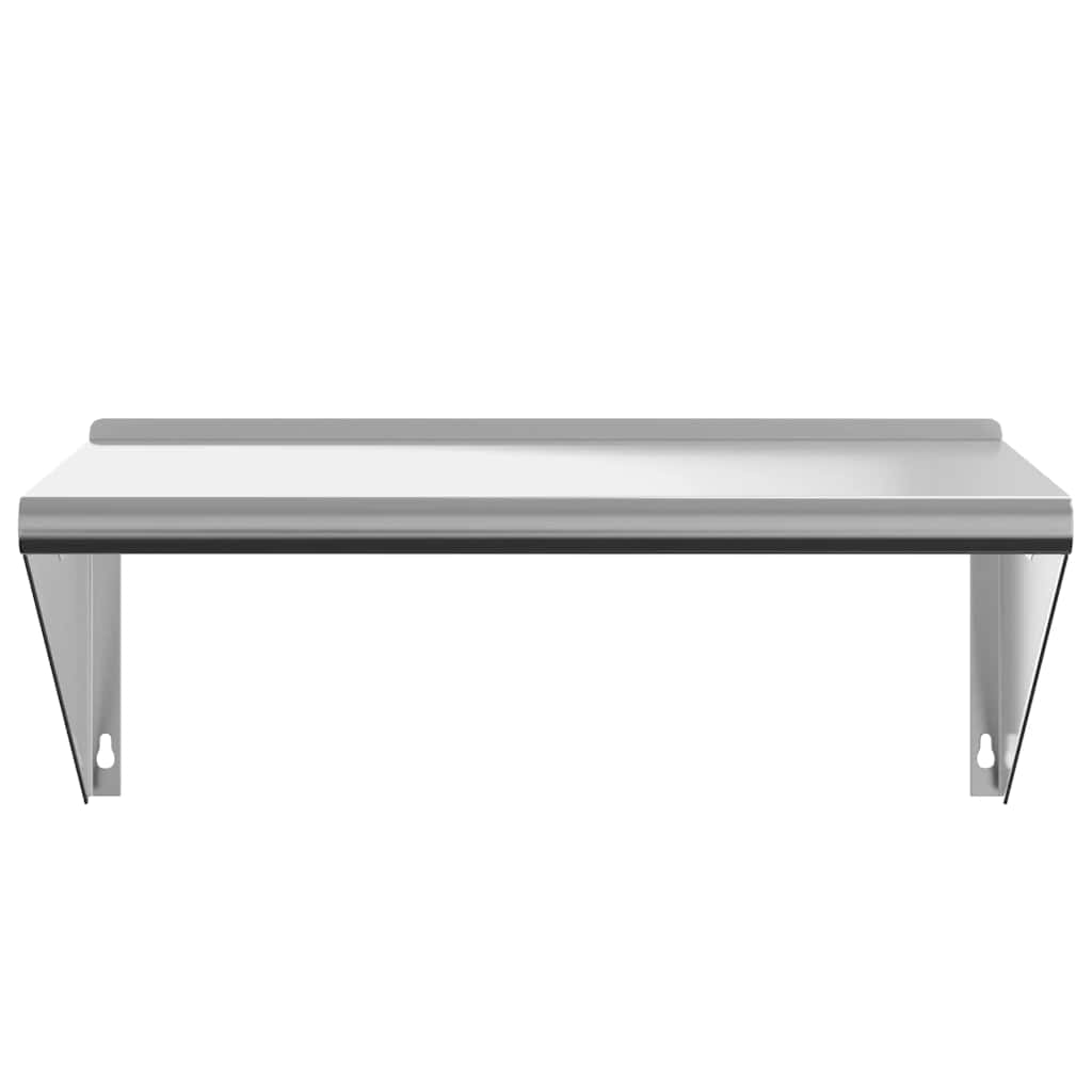Wandregal 75x45x31 cm Silbern Edelstahl