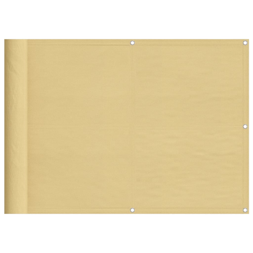 Balkonsichtschutz Sandfarben 75x500 cm 100 % Polyester-Oxford
