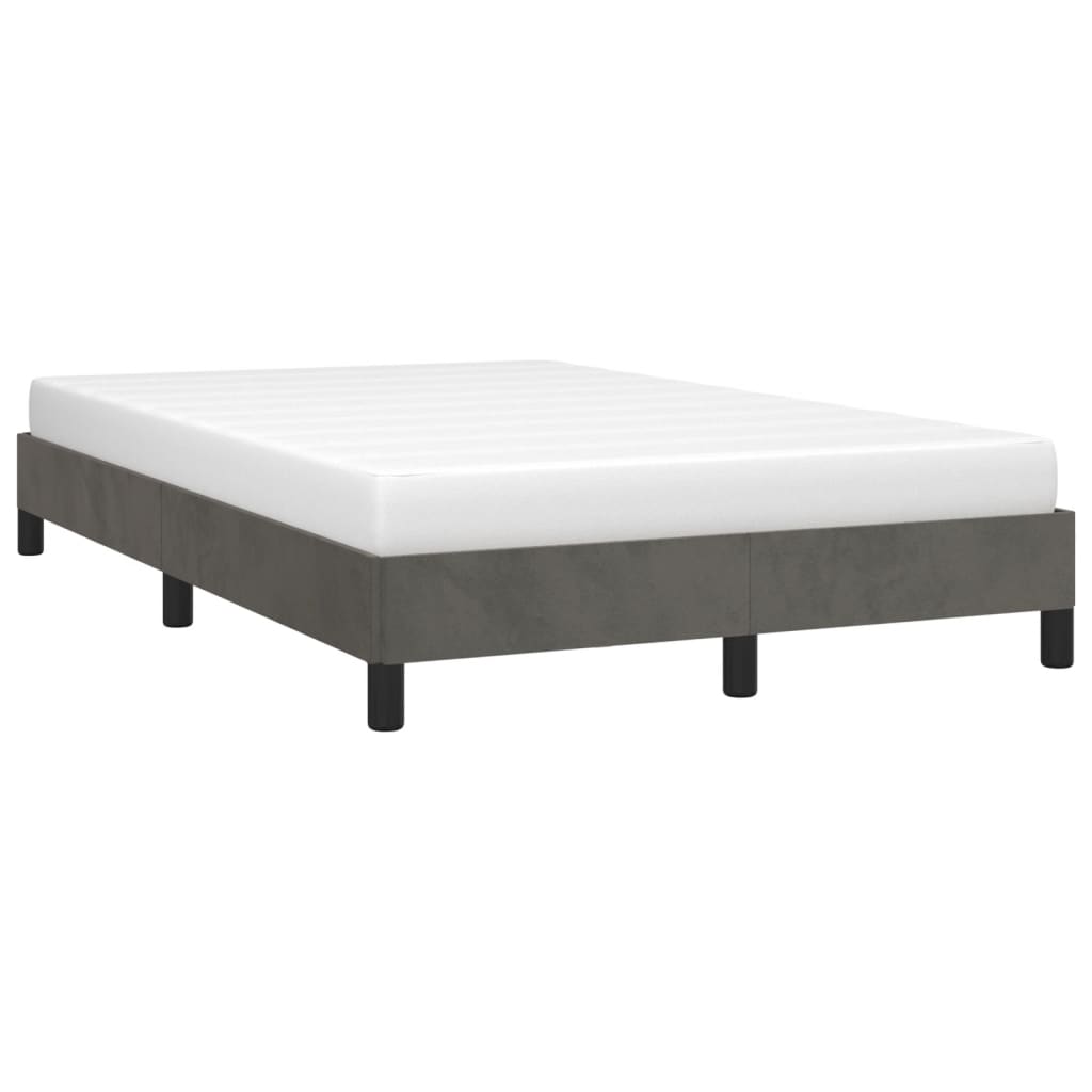 Bettgestell ohne Matratze Dunkelgrau 120x190 cm Samt