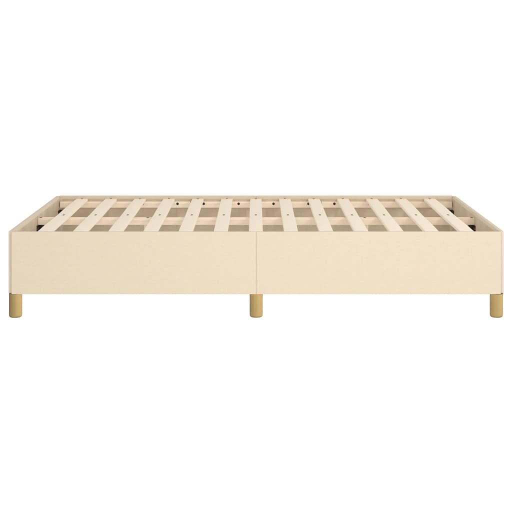 Bettgestell ohne Matratze Creme 120x190 cm Stoff