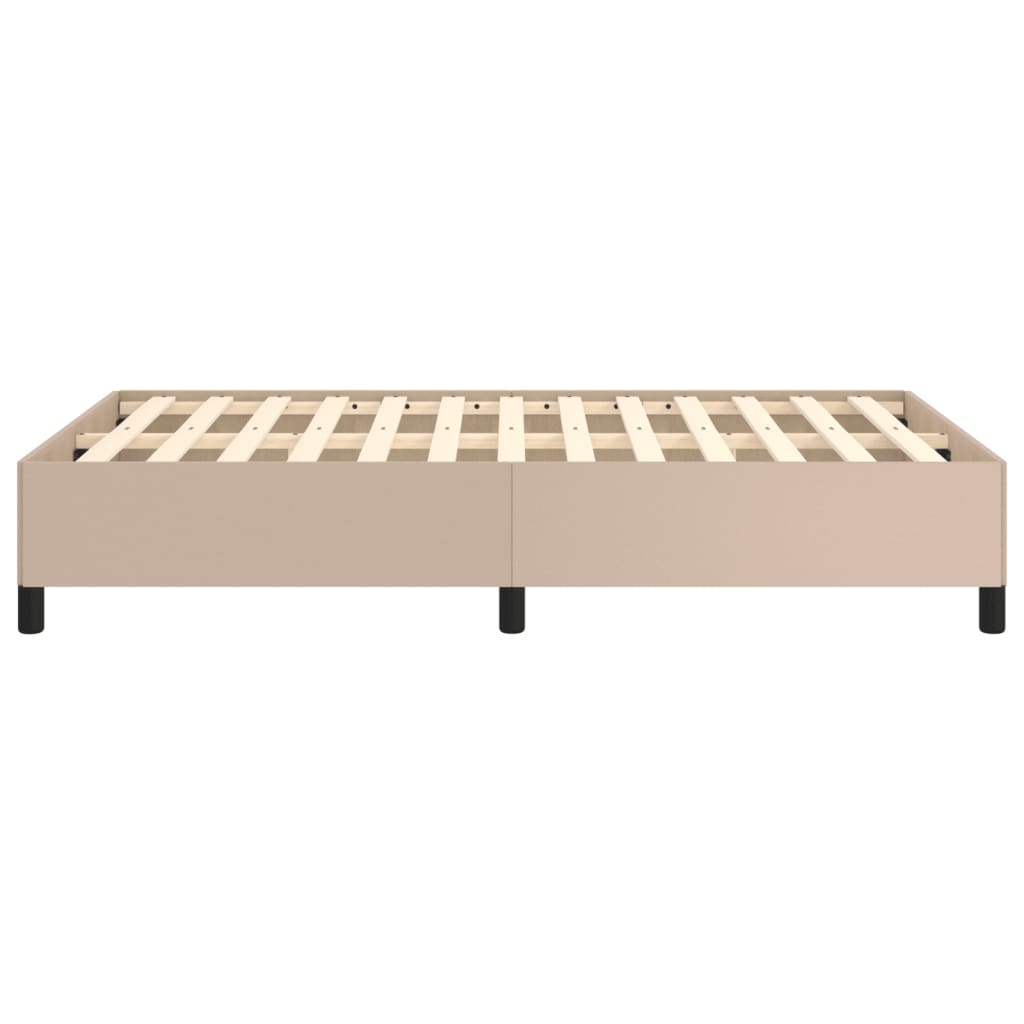 Bettgestell ohne Matratze Cappuccino-Braun 120x190cm Kunstleder