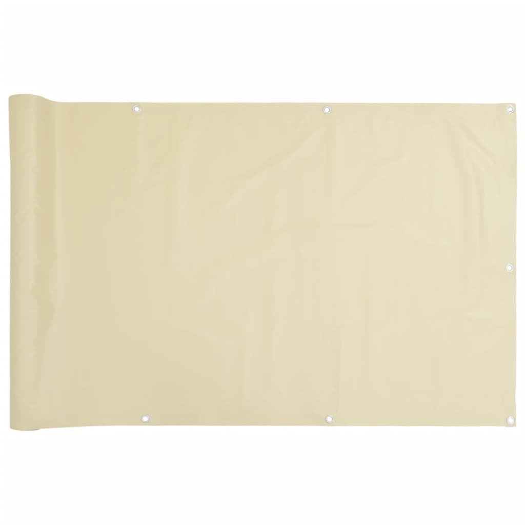 Balkon-Sichtschutz Creme 500x90 cm PVC