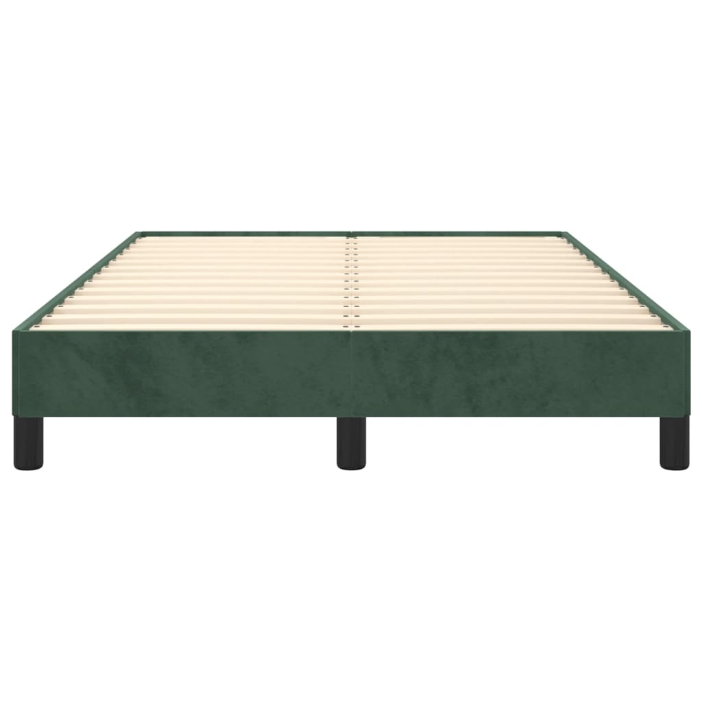 Bettgestell ohne Matratze Dunkelgrün 120x190 cm Samt