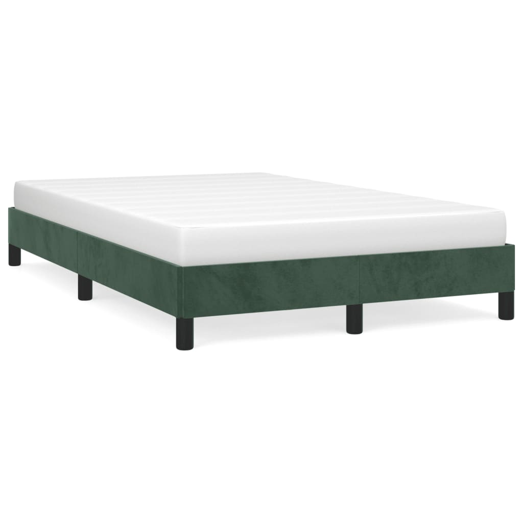 Bettgestell ohne Matratze Dunkelgrün 120x190 cm Samt