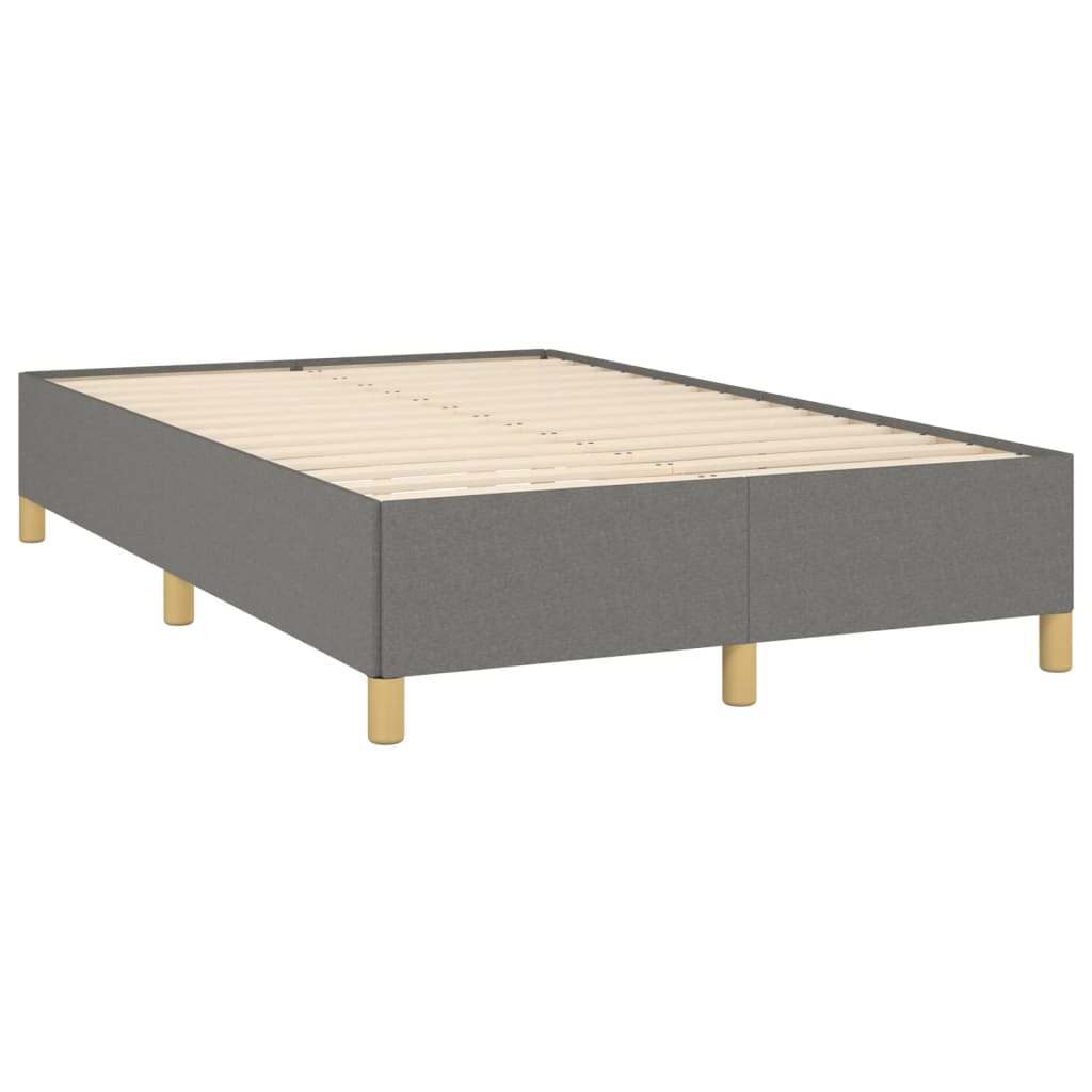 Bettgestell ohne Matratze Dunkelgrau 120x190 cm Stoff