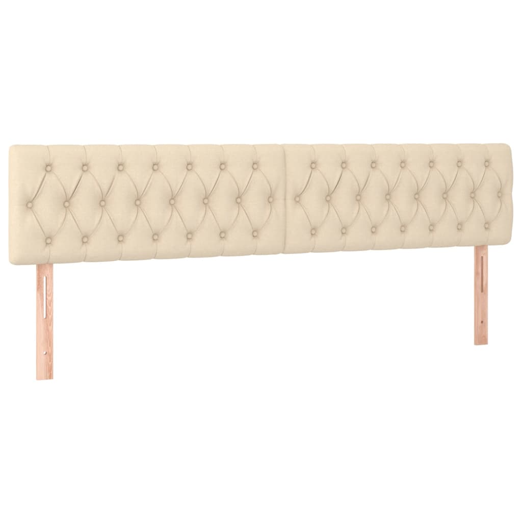Bettgestell ohne Matratze Creme 120x190 cm Stoff