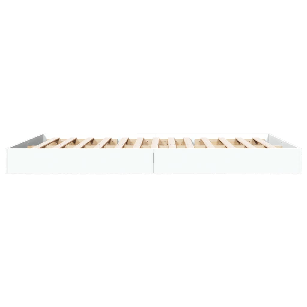 Bettgestell ohne Matratze Weiß 160x200 cm Holzwerkstoff