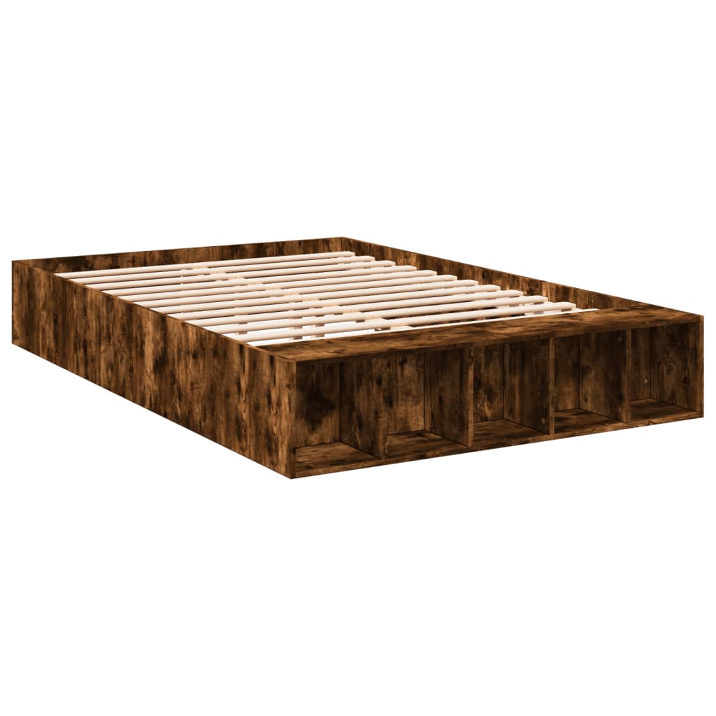 Bettgestell Räuchereiche 140x190 cm Holzwerkstoff