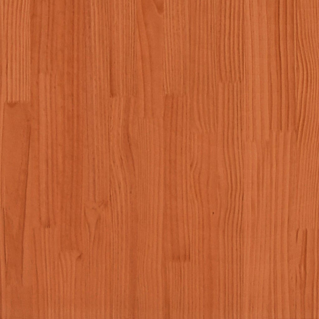 Kinderbett mit Dach Wachsbraun 70x140 cm Massivholz Kiefer