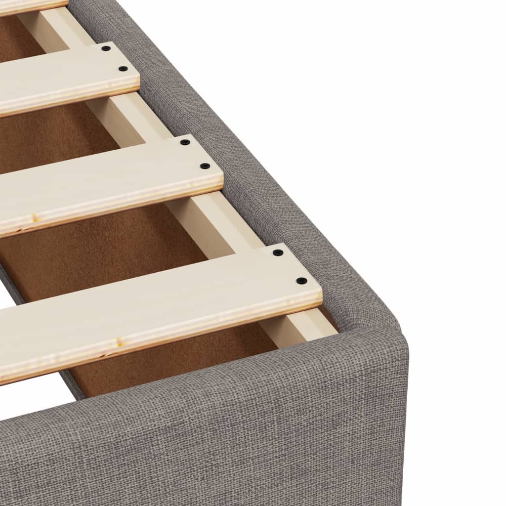 Bettgestell ohne Matratze Taupe 90x190 cm Stoff