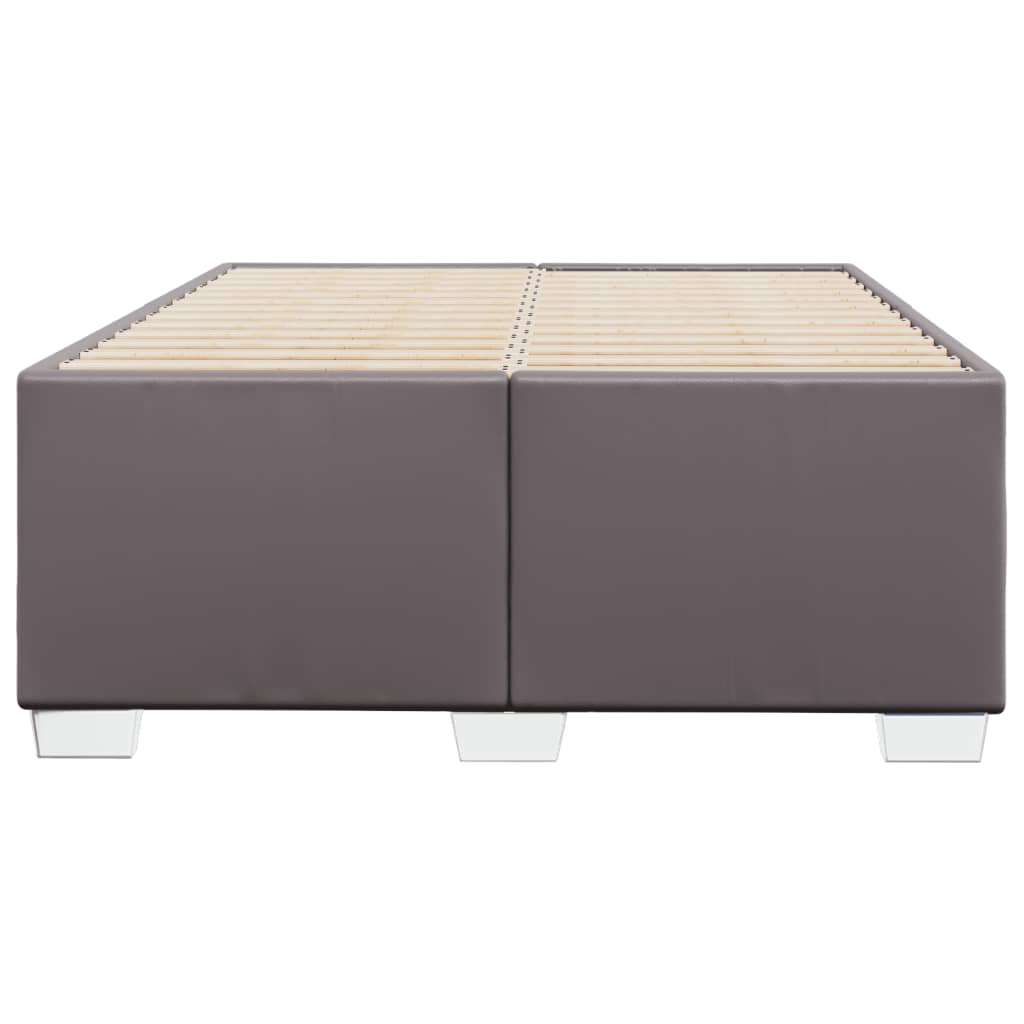 Bettgestell ohne Matratze Grau 120x190 cm Kunstleder