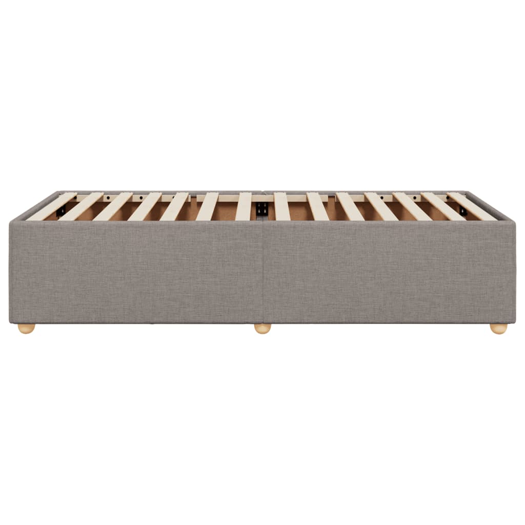 Bettgestell ohne Matratze Taupe 90x200 cm Stoff