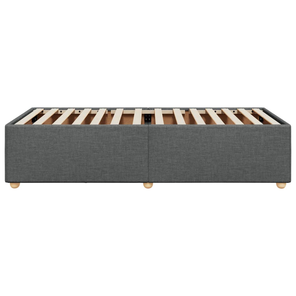 Bettgestell ohne Matratze Dunkelgrau 100x200 cm Stoff