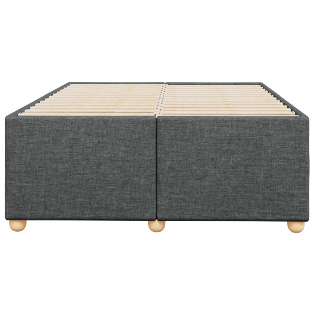 Bettgestell ohne Matratze Dunkelgrau 120x190 cm Stoff