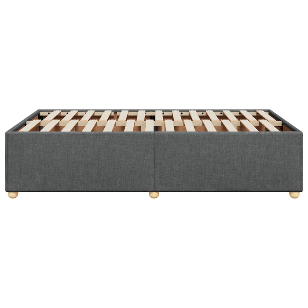 Bettgestell ohne Matratze Dunkelgrau 120x190 cm Stoff