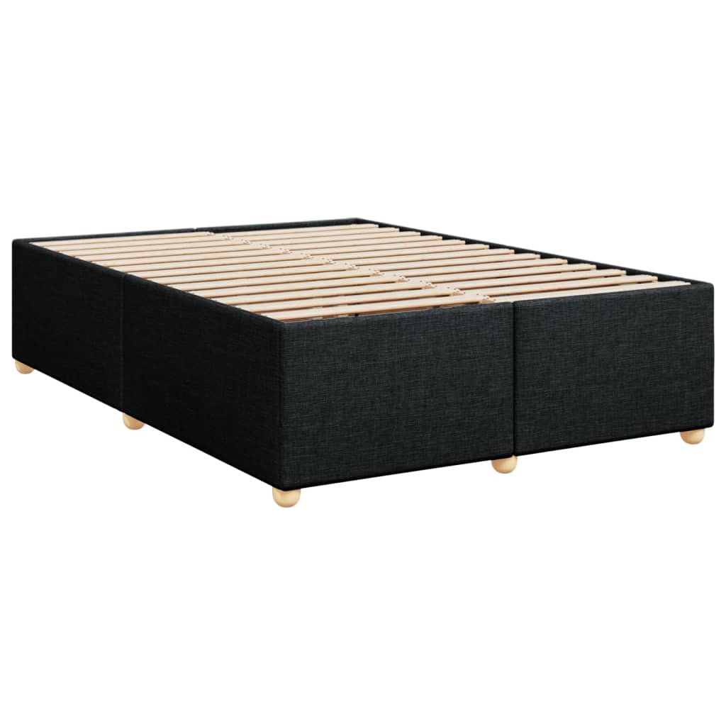 Bettgestell ohne Matratze Schwarz 140x190 cm Stoff