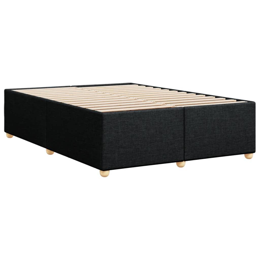 Bettgestell ohne Matratze Schwarz 140x190 cm Stoff